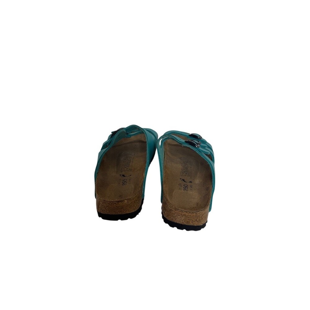 Birki’s by Birkenstock Florida Womens Slide Sandals Blue 3 Strap Buckle Sz 39 - Picture 7 of 14